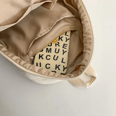 Lunivop  Small Canvas Backpacks For Women 100% Cotton School Bags For Teenage Girls Solid Purple Brand Korea Style Cloth Casual Satchels