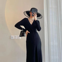 Hnewly  Maternity Wear Autumn And Winter Fashion Pregnant Women Dresses V-neck Sweater Knitted Tie Dress Vestidos De Mujer Casual