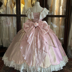 Hnewly  Dreamy Gorgeous Japanese Original Lolita Princess Dress Evening Gown Pink Birthday Party Coming-of-Age Ceremony Bow Sweet Dress
