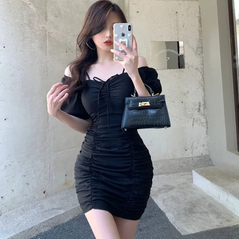 Hnewly Mesh Dresses Women Patchwork Princess Fairycore Aesthetic Korean Style Temperament Kawaii Summer Empire New Casual A-line Chic