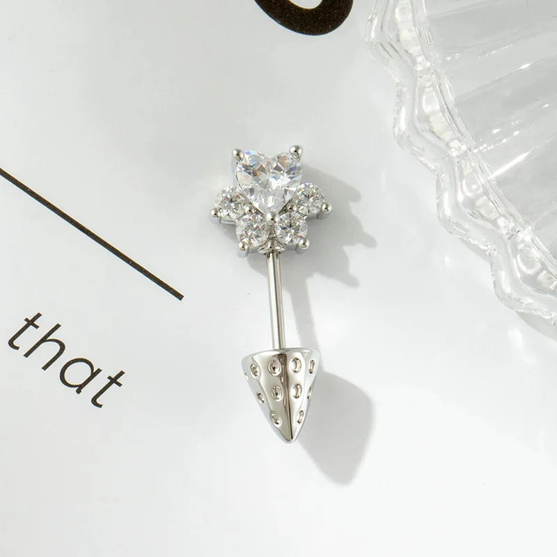 Hnewly  1Pc New Trendy Dopamine Color Sweet Cat Claw Spike Zircon Inlaid Cartilage Studs Unique Piercing Jewelry Gift