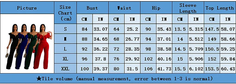 Hnewly Sexy Women Solid Color V Neck Flounce Girdling One-piece Long Sleeve Elegant Wide-Leg Jumpsuits Party Overalls
