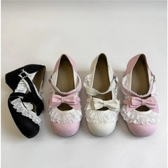 Lunivop  Sweet Design Girl Thick Heel Women JK Mary Jane Shoes Butterfly-knot Chunky Lolita Shoes Spring Women Elegant Party Dress Pumps