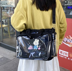 Hnewly  Cartoon Computer Bag Backpack Female Pu Bag Women's Backpack Fashion School Bag for Girls High Quality Leisure Shoulder Bag