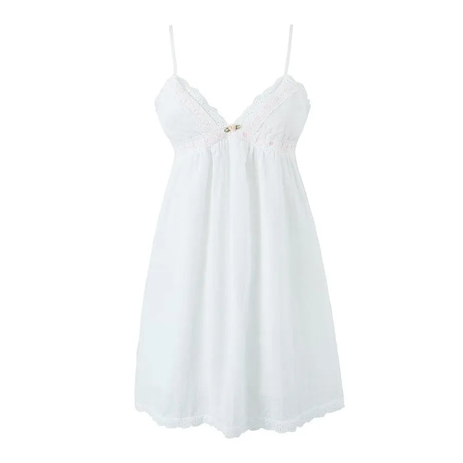 Hnewly  Sexy evening dresses for women ecening party Summer dresses women flower v neck white dress elegant vintage dresses pink