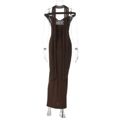 Hnewly  Elegant Maternity Photoshoot Dress Off Shoulder Scarf Collar Maxi Gown Strapless Backless Pregnancy Outfit Baby Shower Dress