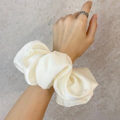 Oversized Silk Scrunchies for Women Korean Chiffon Elastic Hair Ties Ponytail Holder Headwear Chouchou Cheveux Femme