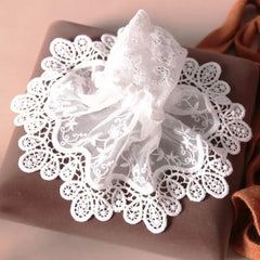 Lunivop  1pair Female Sweater Fake Sleeves Hollow Out Crochet Floral Lace Horn Cuffs Embroidery Flounces Ruffles Elastic Wrist Warmers