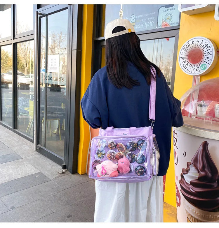 Hnewly  Cartoon Computer Bag Backpack Female Pu Bag Women's Backpack Fashion School Bag for Girls High Quality Leisure Shoulder Bag