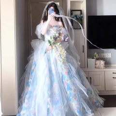 Hnewly  New One Shoulder Light Evening Dress with High Grade Sensation, Forest Student Adult Ceremony, Birthday Party, Princess Dress