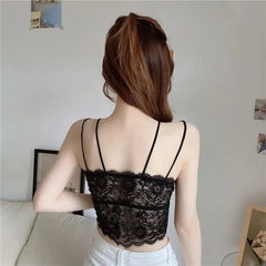 Hnewly  Sling Vest with Chest Pad Strap Beautiful Back Girl's Top Thin Style