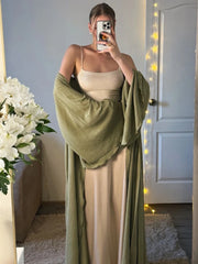 Hnewly  Casual Pleated Women's Shirt Chic V-Neck Flare Sleeve Open Stitch Lace-Up Solid Long Shirts Summer Fashion Female Robe