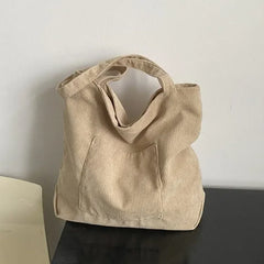 Hnewly Women Corduroy Tote Bag Large Shoulder Hobo Bags Casual Handbags Big Capacity Shopping Work Bag