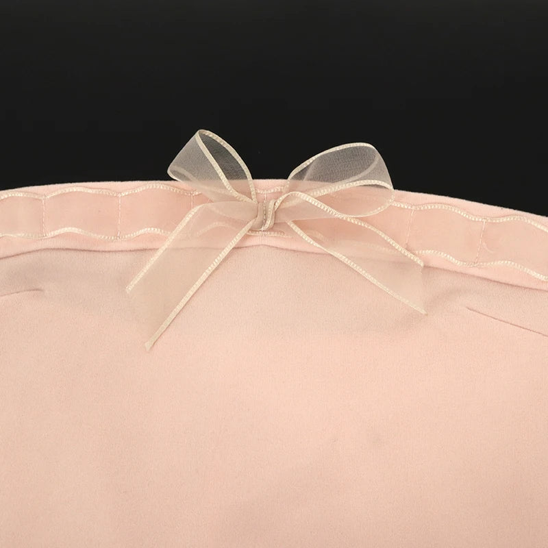Hnewly Pink A-Line Dress Women Sweet Summer New Fashion Bow Sleeveless Sexy Strapless Dresses Bodycon Streetwear Club Lady Party Dress