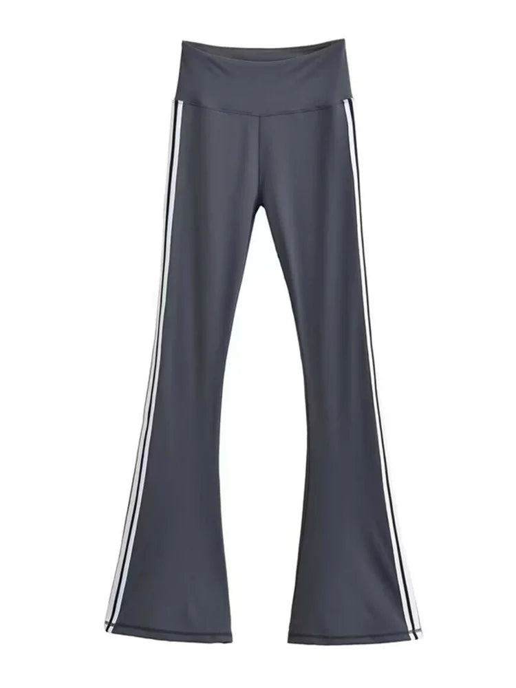 Hnewly High Waist Sweet Slim Hip Lifting Pants Female Spice Girls Tight Elastic Flare Pants Sports Trousers Fashion Women 8BL2