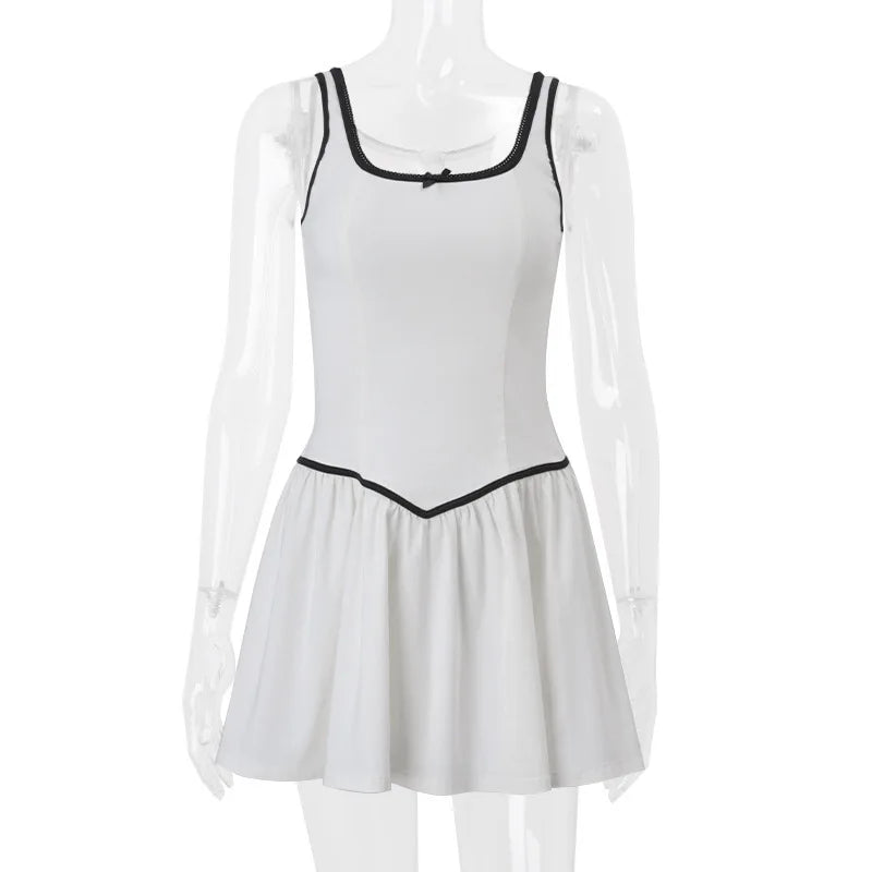 Hnewly Spring Women's Wear New Fashionable Sexy Square Neck Slimming Strap Dress Short Skirt