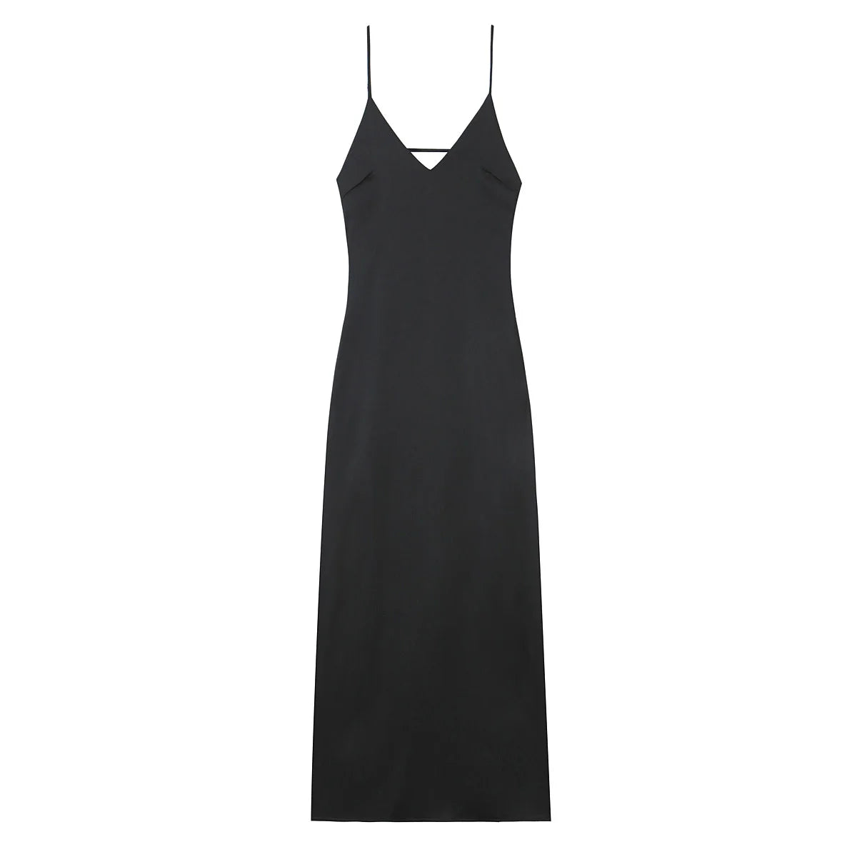 Hnewly Women Summer Yellow Stain V Neck Sling Dress Elegant Sleeveless Loose Maxi Robes 2025 New Ladies Party Holiday Dresses