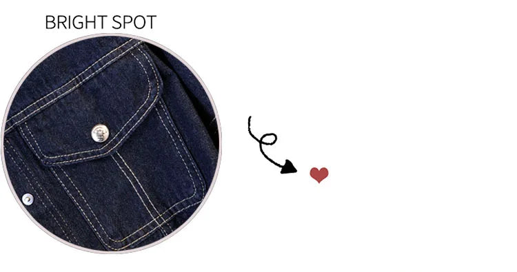 Hnewly  Deep Blue Short Sleeve Denim Jacket For Women Spring/Summer Lapel  Single Breasted Korean Loose All-Match Short Casual Top