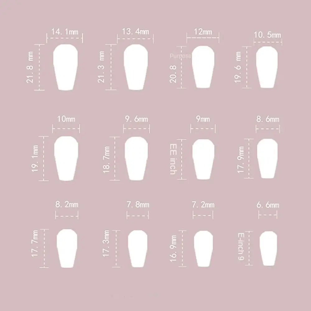 Hnewly French False Nails White Edge Crystal Blue Gradient Press on Nails Gold Glitter Sequins Lines Full Cover Nail Tips Women Girls