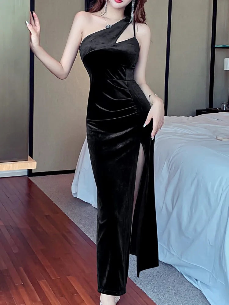 Hnewly club outfits Women Elegant Bodycon Midi Party Dress Sleeveless Slim Vintage Prom Black Vestidos Female Fashion Sexy Club Robe Clothes