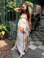 Hnewly  Boho Floral Maternity Photoshoot Dress Beach Chiffon Maxi Gown Halter Pregnancy Outfit Summer Baby Shower Photography Boutique
