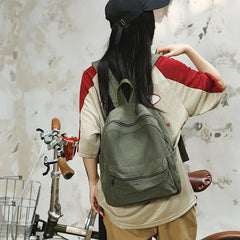 Lunivop  Brand High Quality Canvas Backpacks Women Solid 100% Cotton School Bags Soft Green Satchels Small Cloth Leisure Or Travel Bags