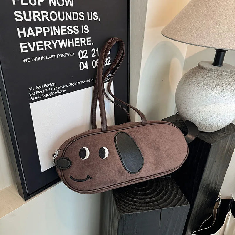 Hnewly  Interesting Sausage Dog Shaped Shoulder Bag Handbag Travel Single Shoulder Bag Women's Bag for Outdoor for Gift