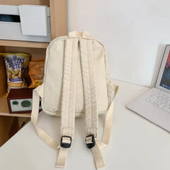 Lunivop  Small Canvas Backpacks For Women 100% Cotton School Bags For Teenage Girls Solid Purple Brand Korea Style Cloth Casual Satchels