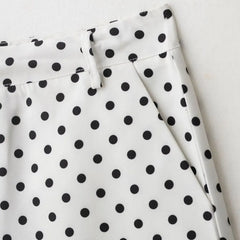 Hnewly  Vintage Polka Dot Shorts Women Mid-rise Casual Summer Short Pants Holiday Style