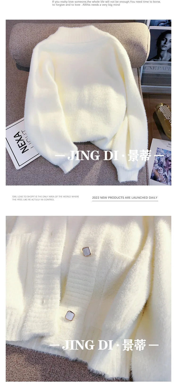 Hnewly  Soft Knitted Sweater Cardigan Coat 2023 New Women Spring Autumn New  Warm Comfortable Long Sleeve V-Neck Fashion Top Coat