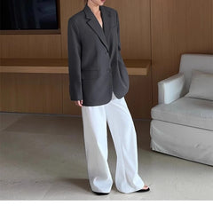 Hnewly  Multicolor Office High-waisted Wide-leg Suit Pants Women's Autumn Loose and Drape Casual Straight Mopping Trousers