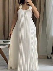 Hnewly  Elegant Beach Vacation Long Dress Women's Gauze Skirt Strapless Slimming Polyester Fiber High Waist Summer Casual Wear