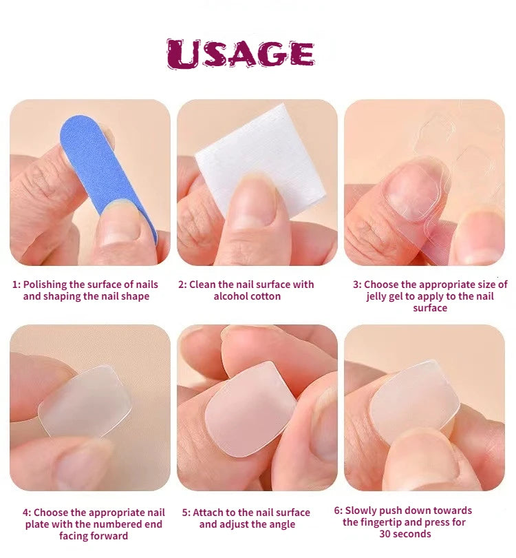 Hnewly French Handmade Manicure Medium Almond Fake Nails Elegant & Minimalist  Nails Press On Nails Design with Adhesive Nail File Set