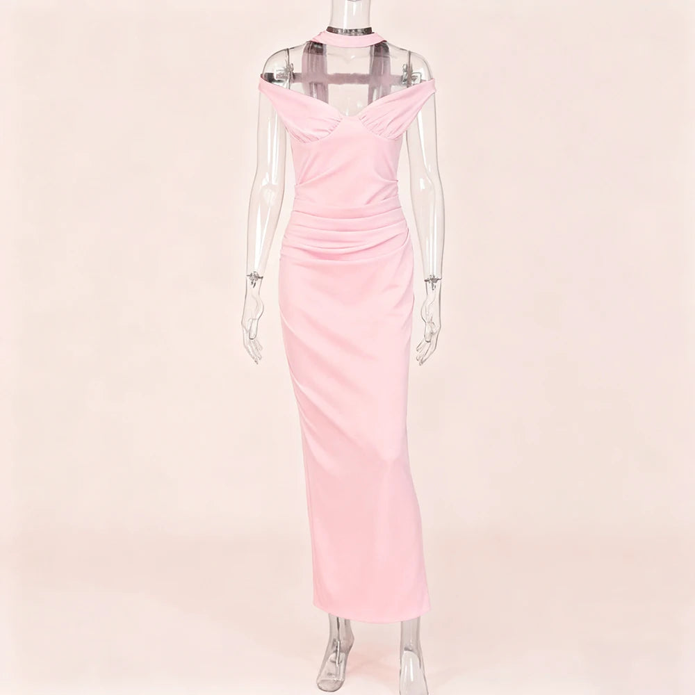 Hnewly  Elegant Maternity Photoshoot Dress Off Shoulder Scarf Collar Maxi Gown Strapless Backless Pregnancy Outfit Baby Shower Dress