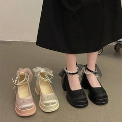 Hnewly  Platform Japanese Style Lolita Mary Jane Ladies Pumps Non Slip Women's Shoes Gothic Lastest Chic Point Social Promotion Hot Shoe