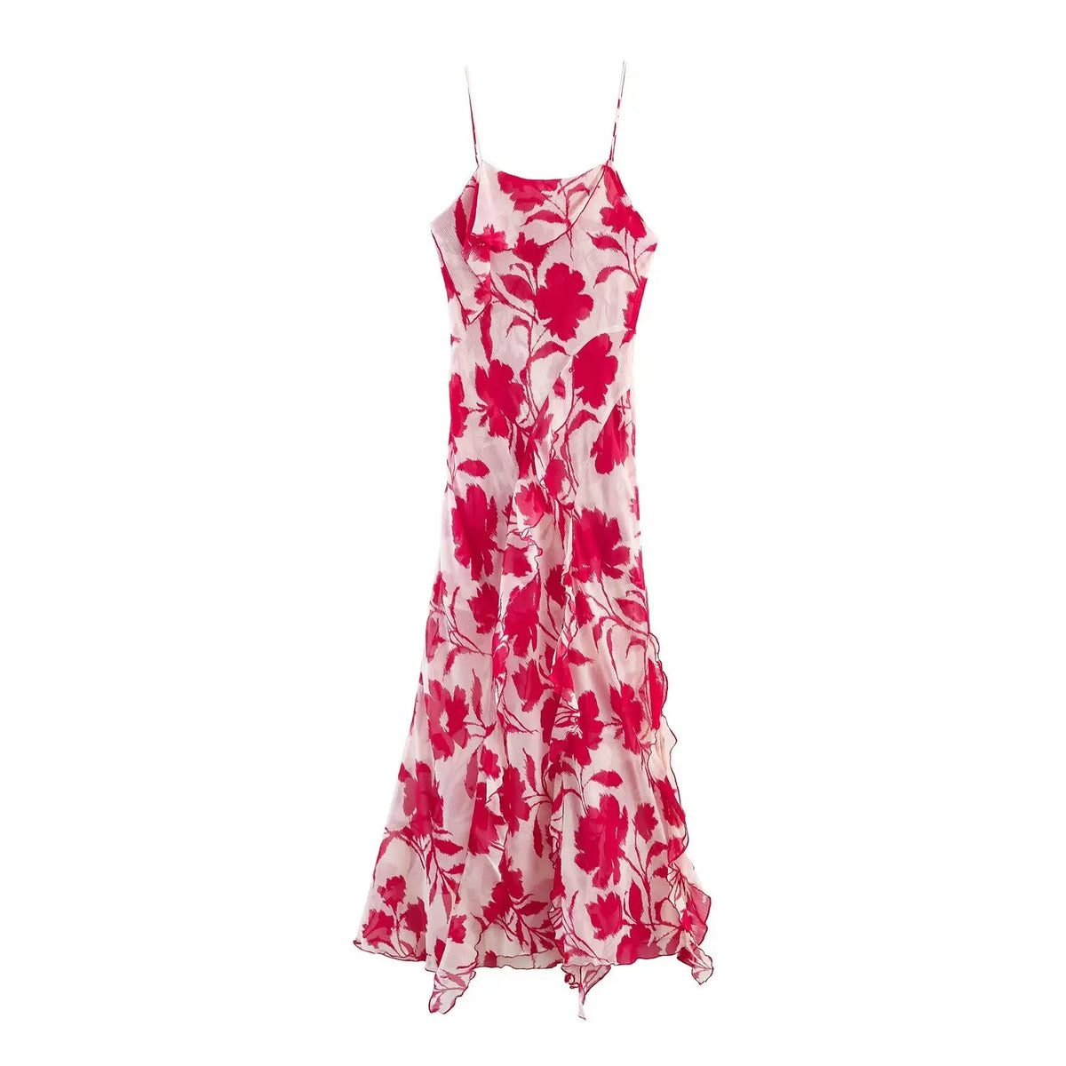 Hnewly  Chic Printed Sleeveless Women Sling Maxi Dress Sexy Backless High Waist Slim Vestidos  Summer New Lady Vacation Street Wears