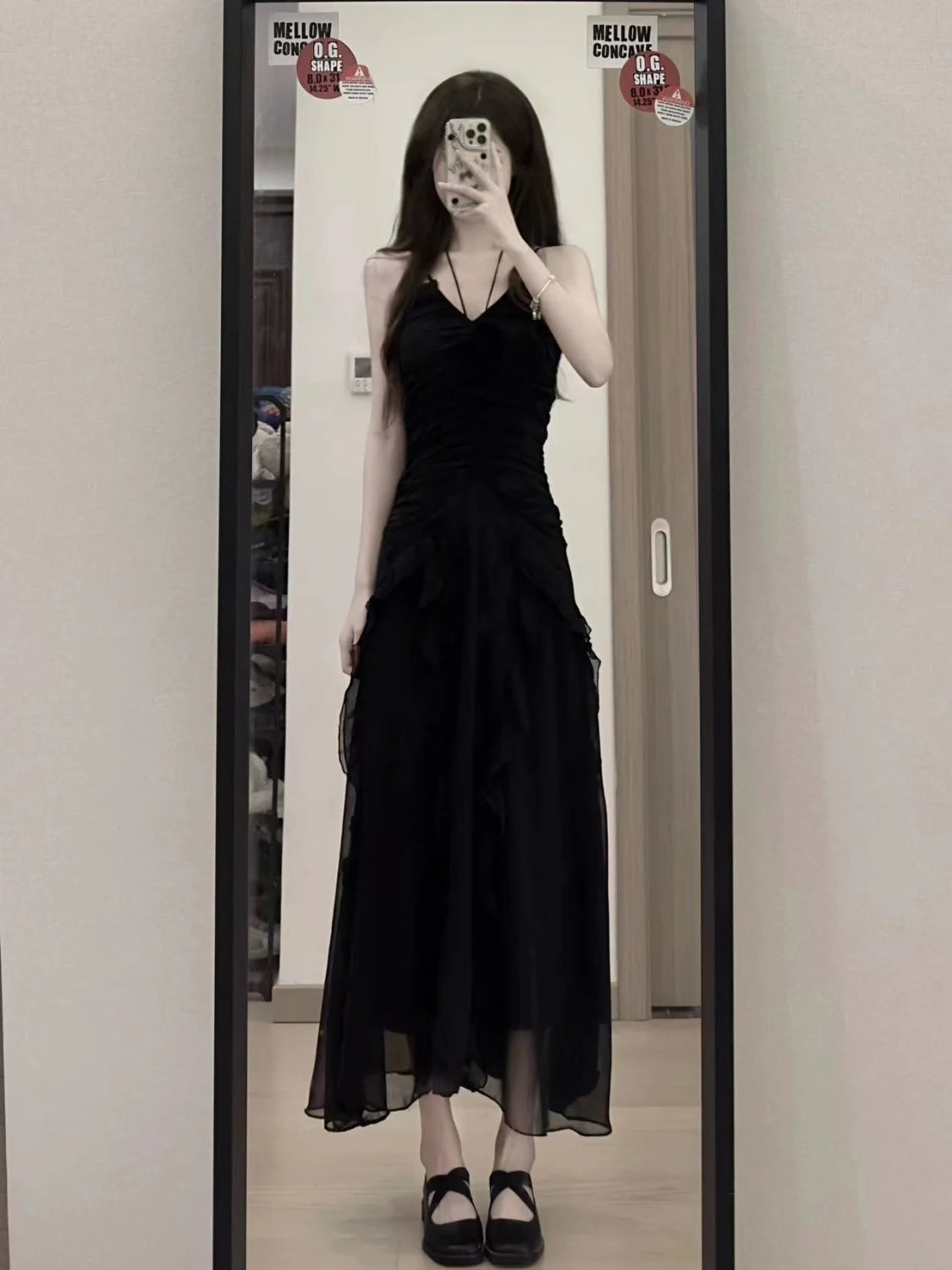 Hnewly Design Style Small Black Dress Women's Summer Waist Wrap Show Thin Super y2k formal occasion vestidos women dress