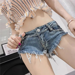 Hnewly  New Women's Sexy Nightclub Low-waist Hot Girls Denim Shorts