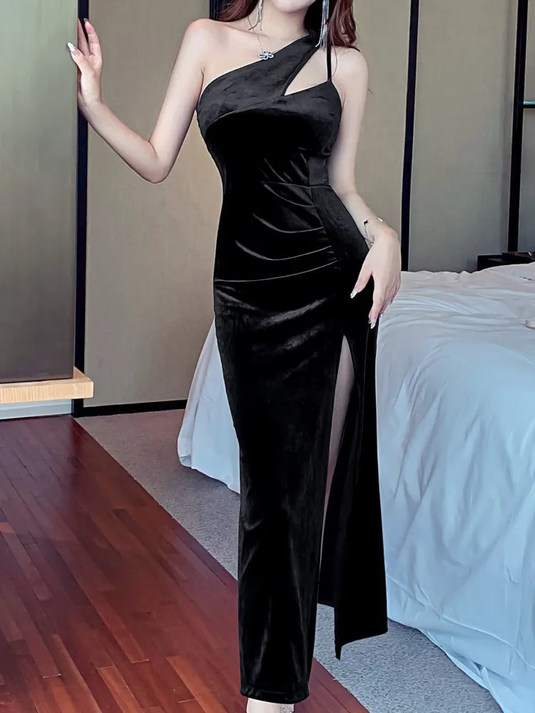 Hnewly club outfits Women Elegant Bodycon Midi Party Dress Sleeveless Slim Vintage Prom Black Vestidos Female Fashion Sexy Club Robe Clothes