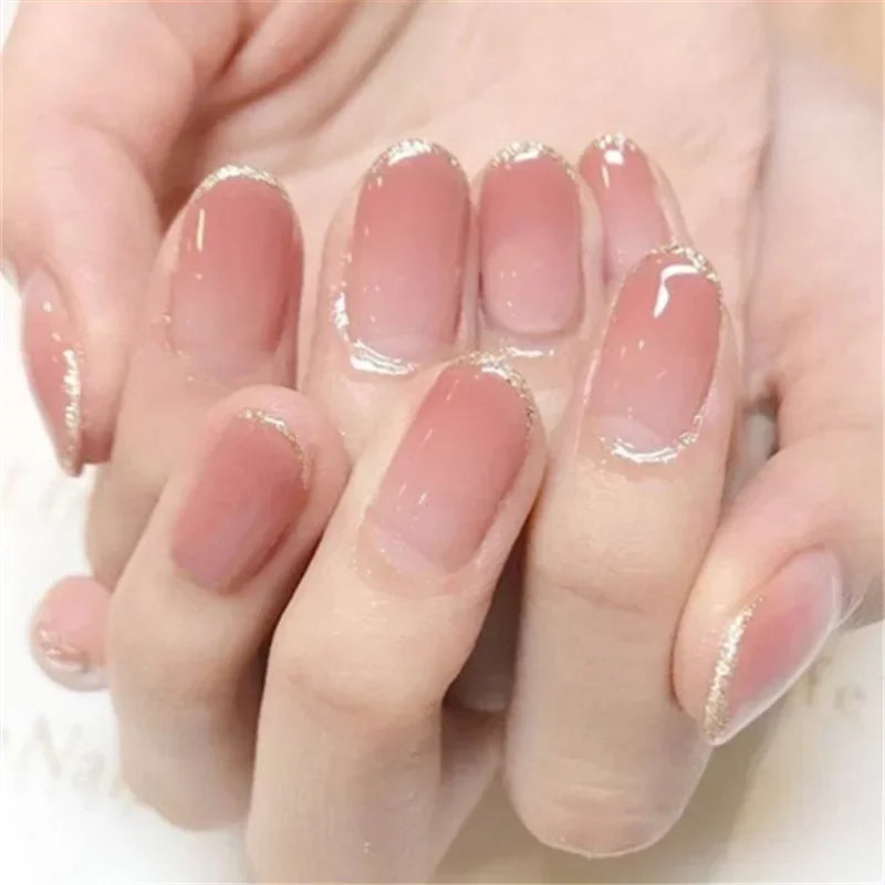 Hnewly 24pcs Red Rose False Nails Full Coverage Set Reusable Fake Nails Faux Acrylic Press on Nails with Accessories