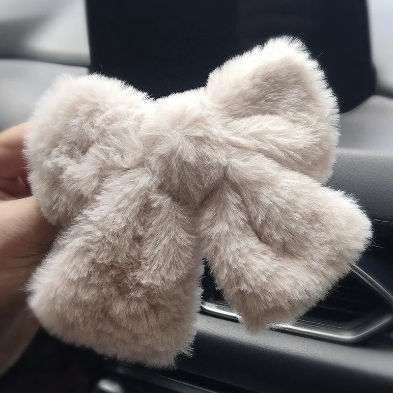 Hnewly cute winter outfits Autumn/Winter Large Plush Hairbows Girls Hair Accessori Women Fashion Soft Warm Bowknot Hair Clips Hairpin Pretty Accessories