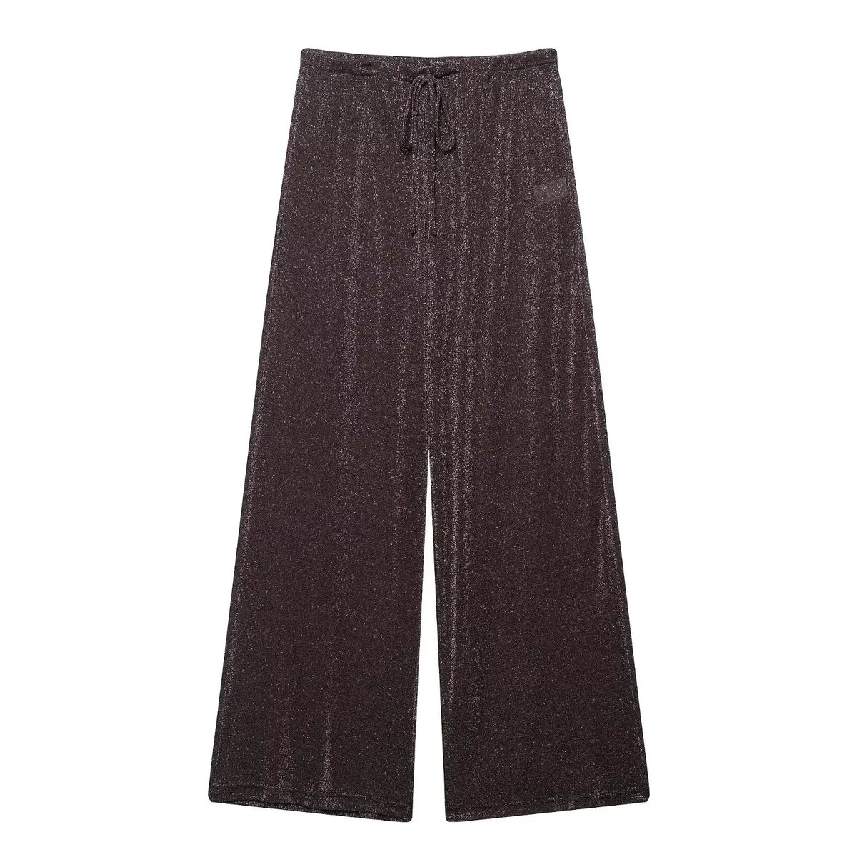 Hnewly  Vintage Brown Pants Women Outfit Wide Leg Drawstring Trousers  Autumn Lady Elegant Lazy Style