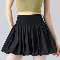 Hnewly  Summer High-Waisted A-Line Mini Skirts for Women Plus Size Solid Woman Short Pants Stitching Flower Bud Skirt Women