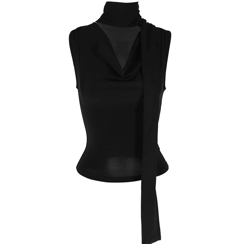 Hnewly Solid Tank Summer New Women Sexy Sleeveless V-Neck Lady Top Fashion Bandage Streetwear Casual Slim Tank Elegant Knitted Clothing