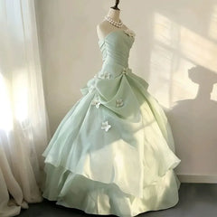 Hnewly  Sen Style Evening Gown Strapless Slimming Adult Gift Princess Dress Birthday Party Host Performance Dress