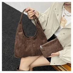Hnewly  Unique Elegant Tote Bag Solid Color Classic Design Can Effortlessly Function As A Spacious And Chic Diaper Bag