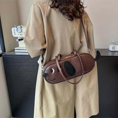 Hnewly  Interesting Sausage Dog Shaped Shoulder Bag Handbag Travel Single Shoulder Bag Women's Bag for Outdoor for Gift