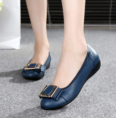 Lunivop  New Summer Women cutouts Genuine Shoes Comfortable Buckle Flats Nurse Casual Handmade ballet flats