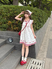 Hnewly   Women Dress Flying Sleeve Floral Printed Loose Bandage Ruffles Bow Summer Fashion Casual Mini Dresses Ladies Party