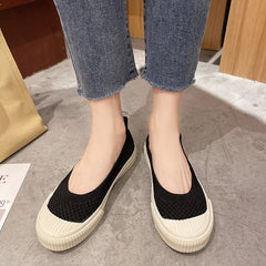 Hnewly Shallow Mouth Casual Woman Shoe Slip-on Round Toe Female Footwear Loafers With Fur Soft New Slip On Summer Moccasin Dress Leisur